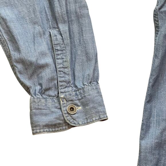 POLO Ralph Lauren Rare Shipyard Nautical Chambray Button-Up Denim Shirt Men's XL - Picture 6 of 16